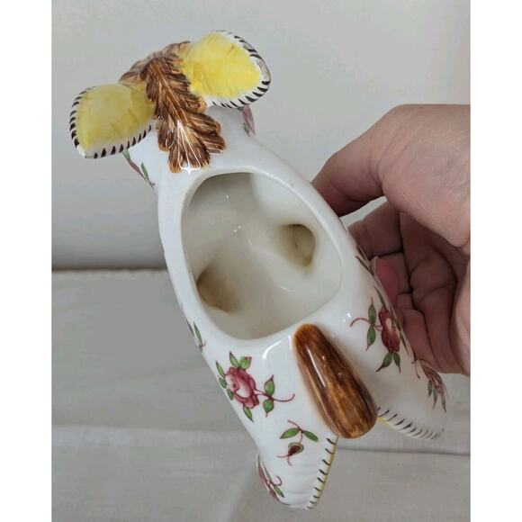 Vintage Lefton Ceramic Pottery Floral Patchwork Donkey Planter Roses Japanese - Picture 5 of 15